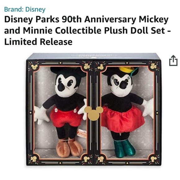 Collectible Mickey & Minnie Plush Dolls - Picture 2 of 5